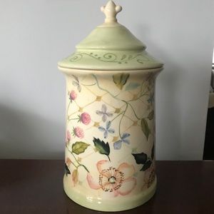 Hand painted ceramic cookie jar kitchen decor M